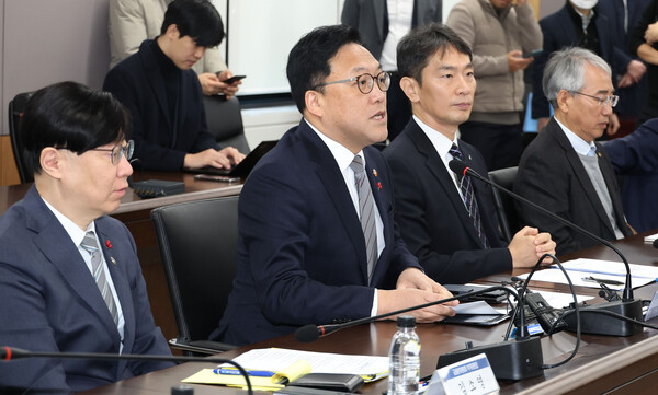 김병환 금융위원장이 9일 오전 서울 종로구 금융위원회 대회의실에서 열린 금융상황 점검회의에서 모두발언을 하고 있다./뉴스1