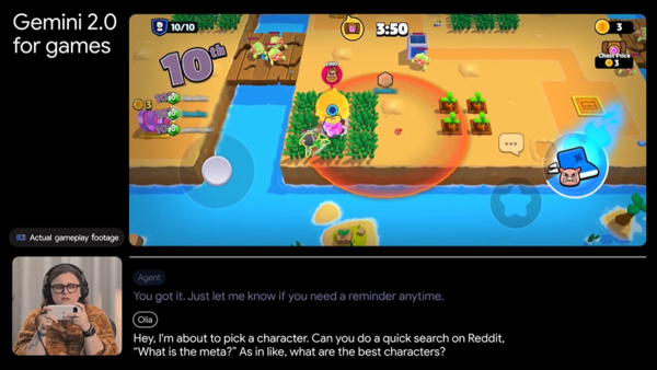 구글 제미나이 2.0 게임 AI 에이전트를 활용해 농장 시뮬레이션 게임 '헤이 데이'를 플레이 하는 모습. / 구글 딥마인드 유튜브 영상 갈무리