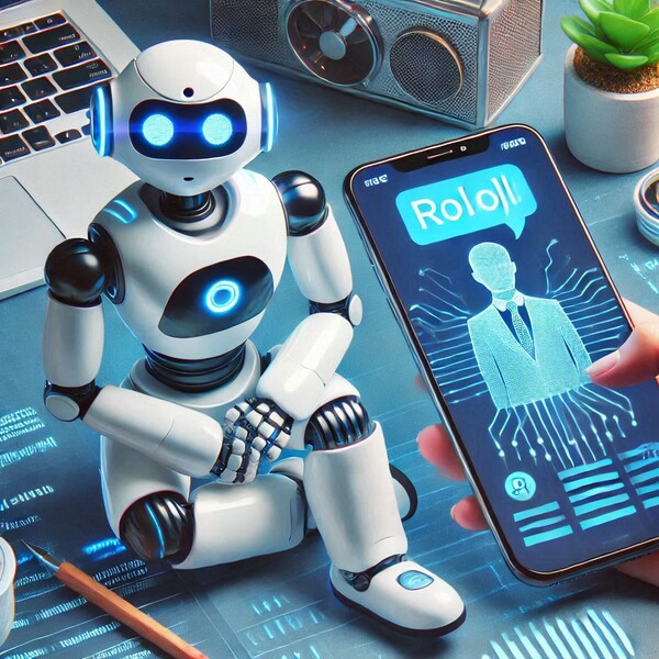 AI 챗봇이 스마트폰 명령어를 듣고 임무를 수행하고 있다. / DALL·E