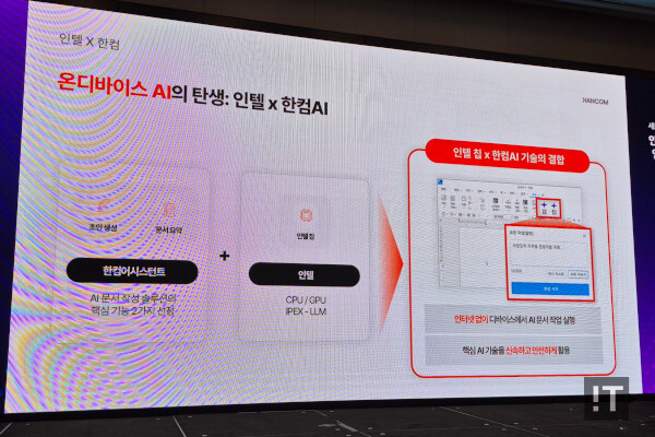 한글과컴퓨터는 인텔과 협력해, 일부 기능에서 인텔의 칩에 최적화된 라이브러리를 사용했다. / 권용만 기자