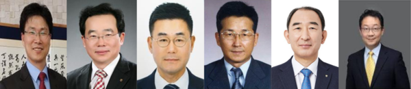 강태영 농협은행장 후보자, 김장섭 NH저축은행 대표이사 후보자, 장종환 NH농협캐피탈 대표이사 후보자, 송춘수 농협생명보험 대표이사 후보자, 박병희 농협생명 대표이사 후보자, 김현진 NH벤처투자 대표(연임)/ 농협금융지주