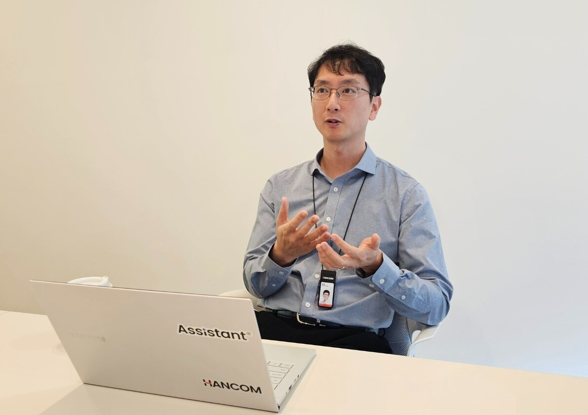 정지환 한글과컴퓨터 전무가 IT조선과 인터뷰 하고 있다. / 홍주연 기자