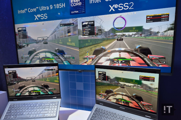 코어 울트라 200H 쪽이 XeSS2 덕분에 전력 소비량 1/3 수준에서도 더 높은 성능을 보인다. / 권용만 기자