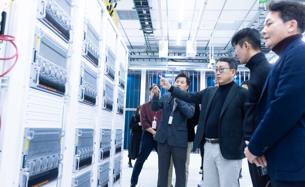 SK브로드밴드 가산 IDC에 구축된 인공지능(AI) 데이터센터(AIDC) 모습. / SK텔레콤