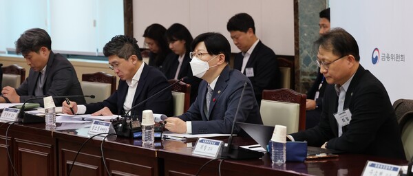 21일 김소영 부위원장(왼쪽에서 세 번째)이 제6차 보험개혁회의를 주재했다 / 뉴스1 