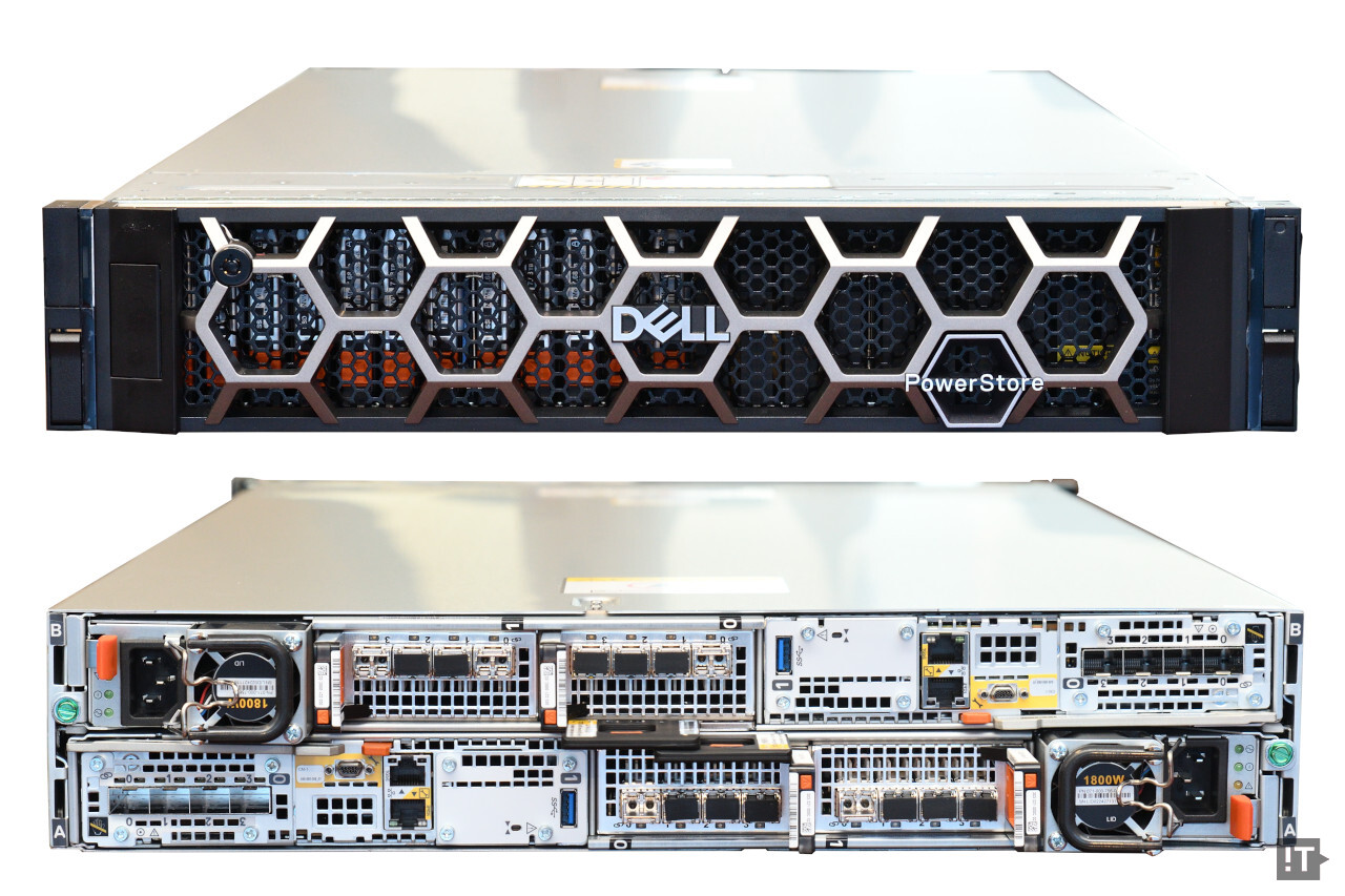 델 파워스토어 3200T 스토리지의 전, 후면 모습 / 권용만 기자