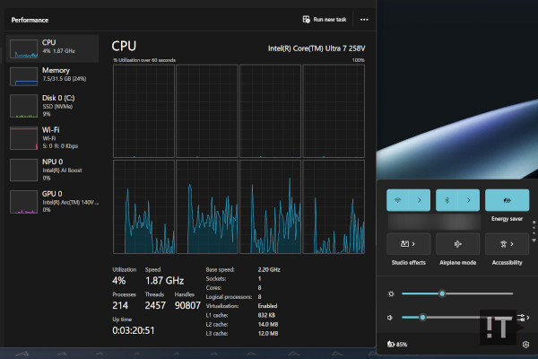 ‘배터리 세이버’를 쓰고도 성능 불편함 없이 3시간 20분동안 배터리 15%를 썼다. / 권용만 기자