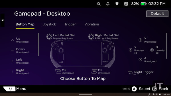 ‘원 런처’의 컨트롤러 설정 화면 / 권용만 기자