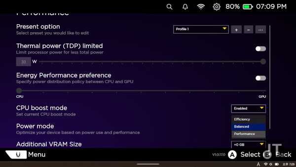 제품의 열설계전력 제한은 30W까지고, 완전히 풀 수도 있다. / 권용만 기자