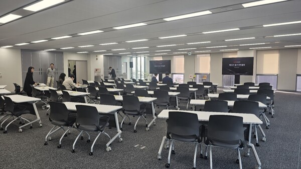 메리츠금융이 일반 주주들에게 안내한 주주총회 장소. 본 주총장은 이곳이 아니었다. /손희동 기자