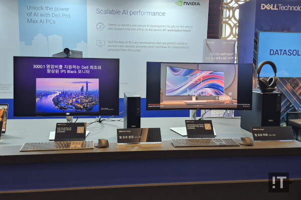 델 프로 데스크톱과 델 프로, 델 올트라샤프 모니터 / 권용만 기자
