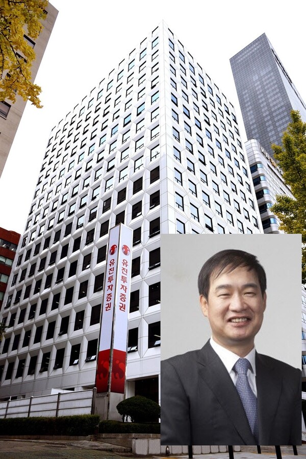 유진투자증권은 26일 여의도 본사에서 제72기 정기주주총회를 열고 유창수(사진 우측 하단) 대표의 사내이사 재선임 건을 의결했다. 2007년 대표로 처음 취임한 뒤 다섯 번째 연임이다. / 조선DB 