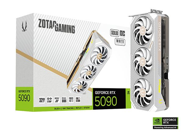 조텍 게이밍 지포스 RTX 5090 솔리드 OC 화이트 그래픽카드 / 조텍