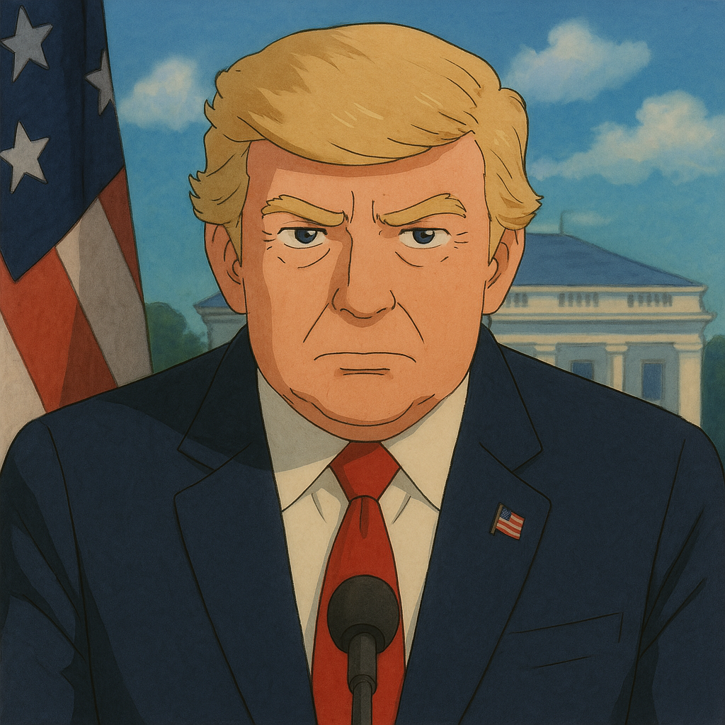 도널드 트럼프 미국 대통령 지브리 스타일 이미지 / IT조선 DB