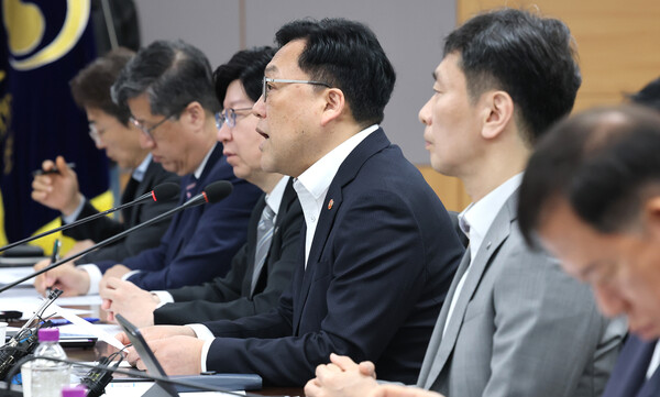 김병환 금융위윈회 위원장이 7일 오전 서울 종로구 정부서울청사에서 열린 금융상황 점검회의에서 모두발언을 하고 있다./뉴스1