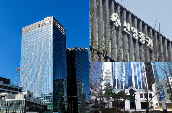 금융감독원 전자공시시스템에 따르면 올해 들어 원국회 신영증권 명예회장의 장남인 원종석 신영증권 회장은 신영증권 주식 3만1403주를,  양홍석 대신증권 부회장의 장남인 양승주 군은 대신증권 9만4684주를,  윤경립 유화증권 회장의 장남인 윤승현 상무는 10만627주를 각각 매입했다. 대신증권, 신영증권, 유화증권 본사 건물. / 조선DB