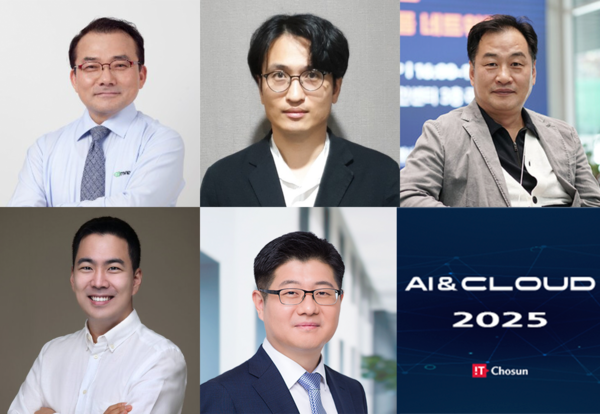 유응준 준AI 컨설팅 대표(좌상), 공진호 과학기술정보통신부 인공지능기반정책과장(중상), 박찬진 서울AI허브 센터장(우상), 권순일 업스테이지 AI비즈 부사장(좌하), 안정호 법무법인 세종 변호사(중하) / IT조선