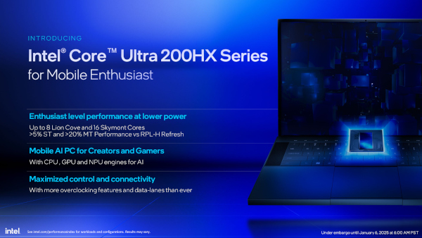 인텔 코어 울트라 200HX 시리즈 프로세서 제품군 주요 특징 / 인텔
