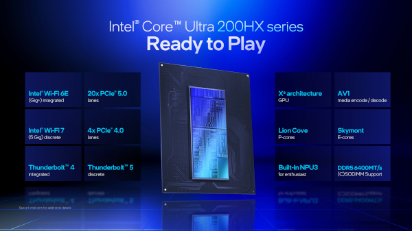 인텔 코어 울트라 200HX 시리즈 프로세서 주요 기능 구성 / 인텔
