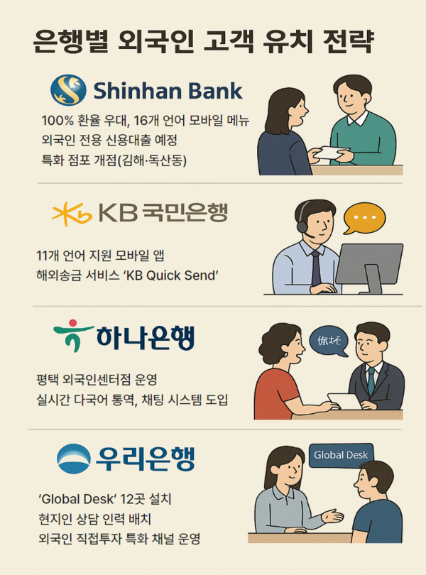 은행별 외국인 고객 유치 전략 / IT조선