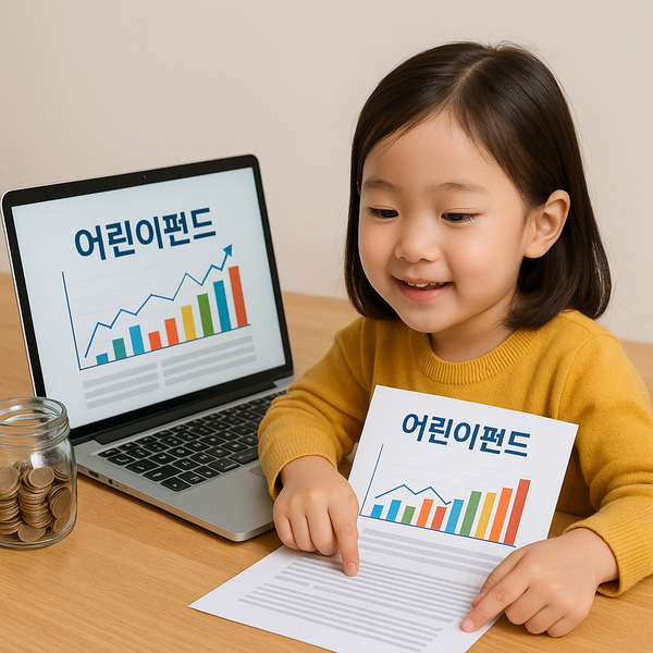 금융정보업체 에프앤가이드에 따르면 2일 기준 어린이 펀드 20개의 5년 수익률은 평균 51.00%로 집계됐다. 같은 기간 코스피 등락률 31.44%를 20%포인트 웃도는 수치다. / DALL-E