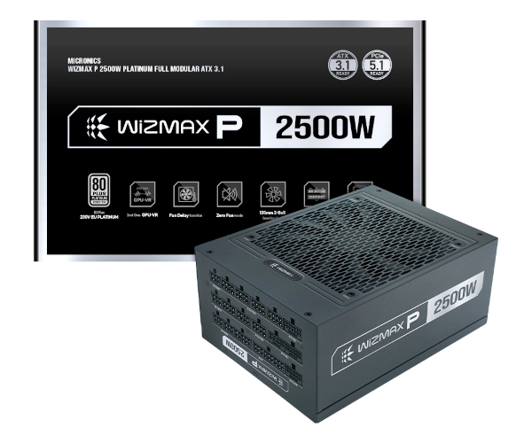 마이크로닉스 위즈맥스 P-2500W 80PLUS 플래티넘 ATX 3.1 파워서플라이 / 한미마이크로닉스