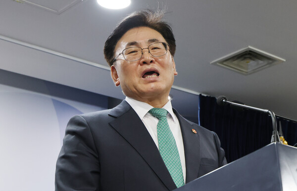 유상임 과학기술정보통신부 장관이 9일 서울 종로구 정부서울청사에서 과기정통부 핵심과제 추진현황 브리핑을 하고 있다. / 뉴스1