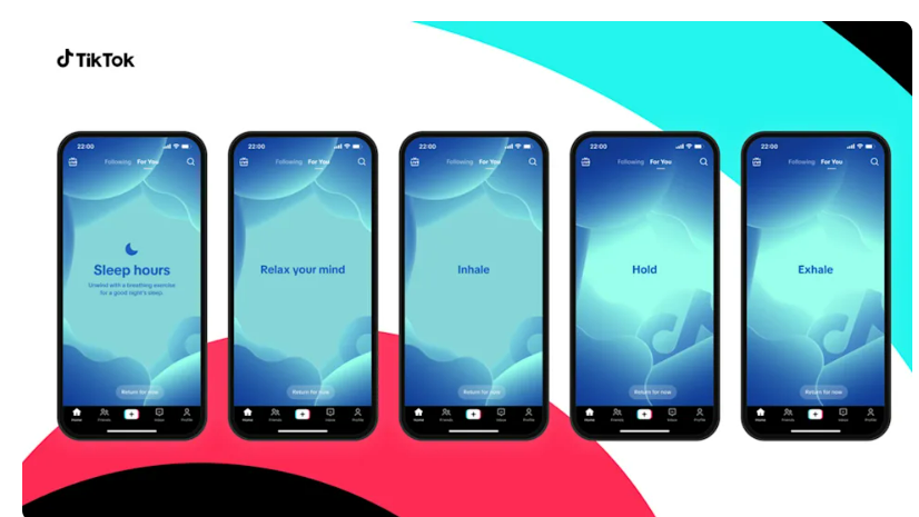틱톡 명상 기능. / 틱톡