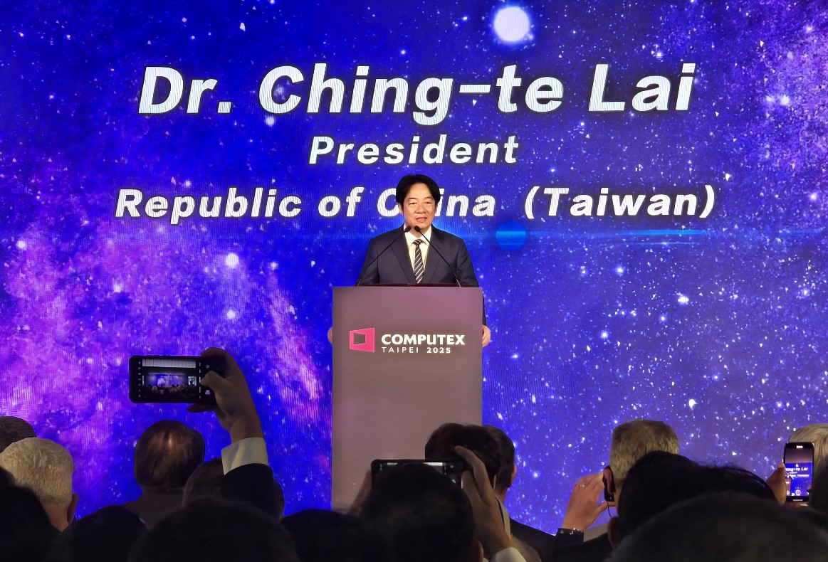 라이칭더 대만 총통이 20일(현지시각) 아시아 최대 ICT 전시회 '컴퓨텍스 2025'에서 축사를 하고 있다. / 홍주연 기자