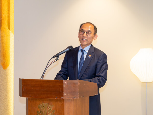 고학수 개인정보보호위원회 위원장이 5월 21일 오후 서울 중구 은행회관에서 개최된 기자간담회에서 질의에 답변하고 있다. / 개인정보보호위원회