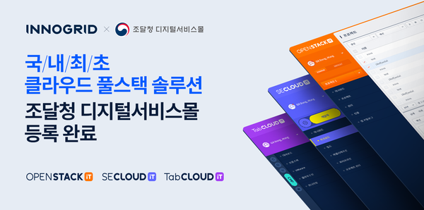 이노그리드가 디지털서비스몰에 클라우드 풀스택 솔루션을 모두 제공한다. / 이노그리드 