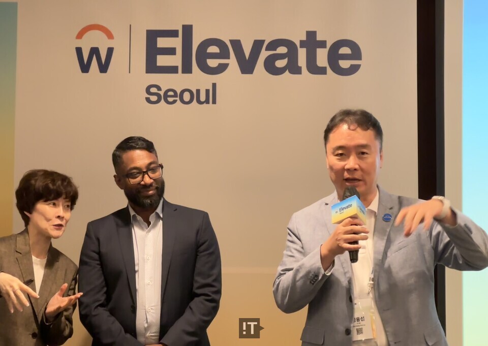 (오른쪽부터) 정응섭 워크데이코리아 지사장과 샨 무어티 워크데이 아태 최고기술책임자 / 김경아 기자