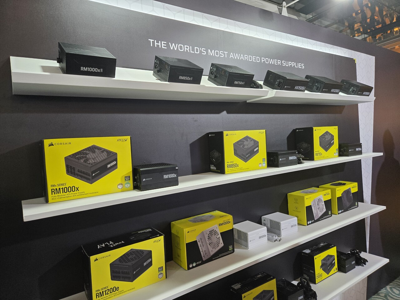 커세어 파워서플라이 제품들. / 타이베이=홍주연 기자