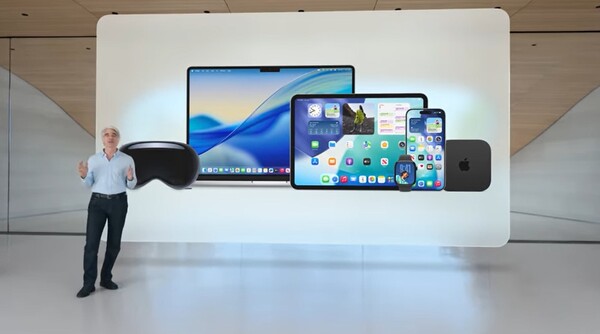 애플 WWDC 생중계 화면 갈무리.