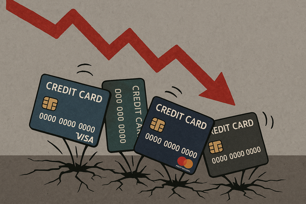 카드사가 건전성 악화와 수익성 둔화 사이 벼랑 끝 영업을 이어가고 있다 / DALL-E