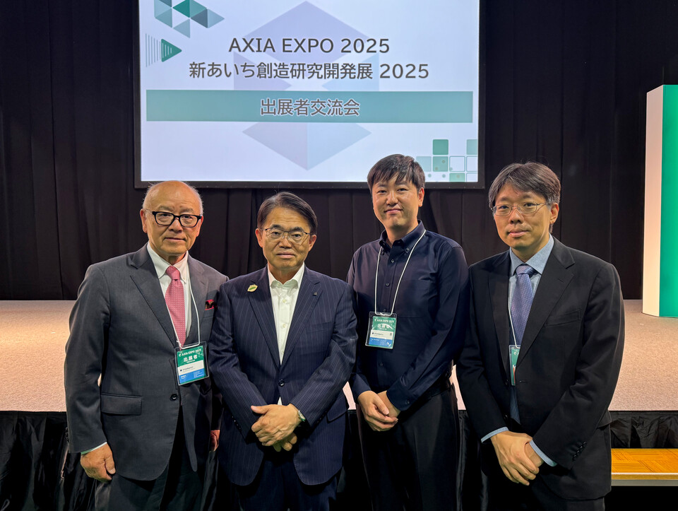 (왼쪽부터) H' Intelligence 도쿄사무소장 하세 테츠유키, 아이치현 지사 오무라 히데아키, H' Intelligence 대표 김병준, 나고야 코트라 최정락 관장 / 에이치인텔리전스