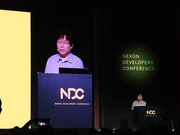 박용현 넥슨게임즈 대표가 24일 경기창조경제혁신센터에서 열린 NDC 2025에서 기조연설을 하고 있다. / 천선우 기자