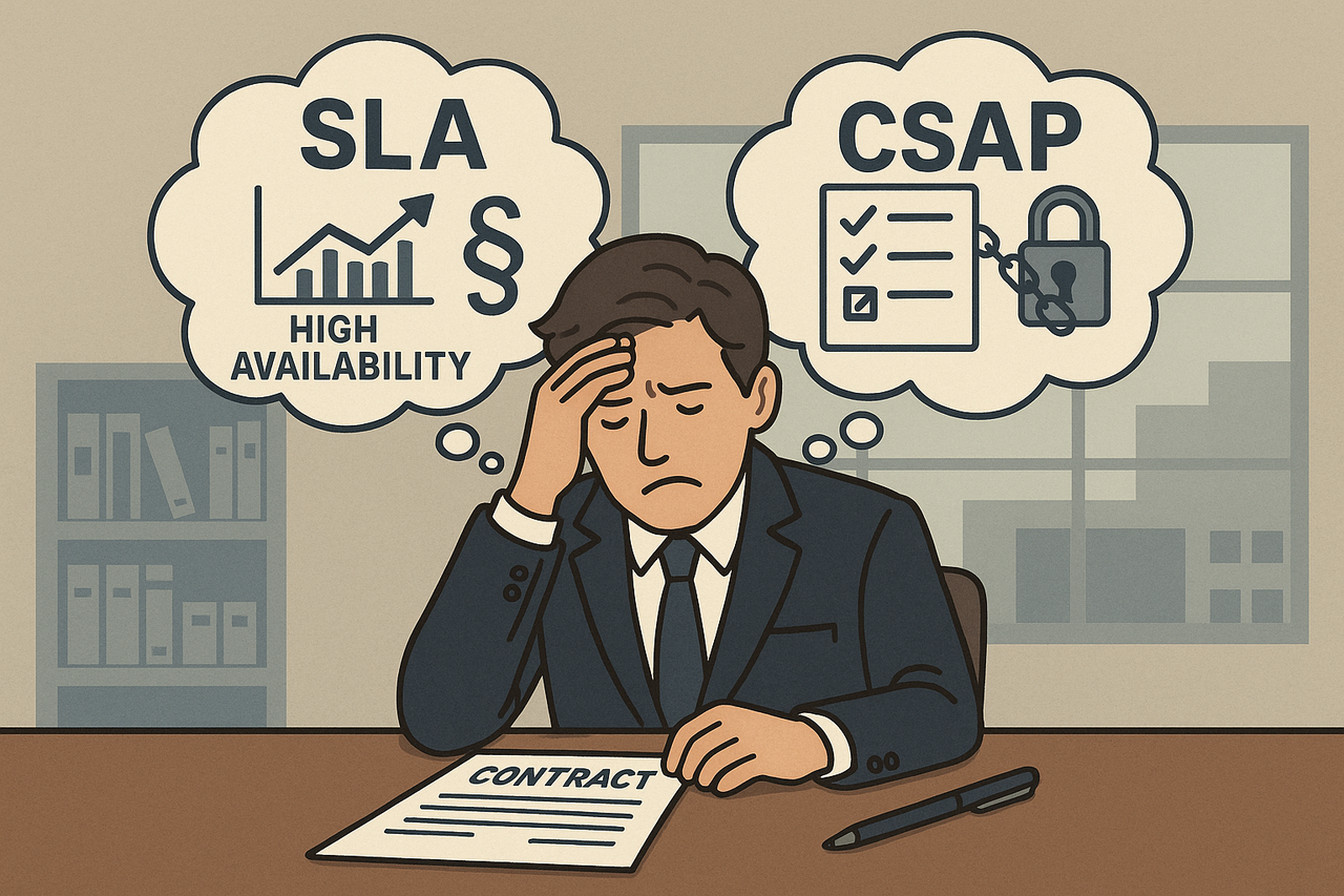 정부가 공공기관 정보시스템에 ‘공공 서비스수준 협약(SLA) 표준’ 도입을 추진하면서 IT 업계의 강한 반발이 일고 있다. / DALL·E