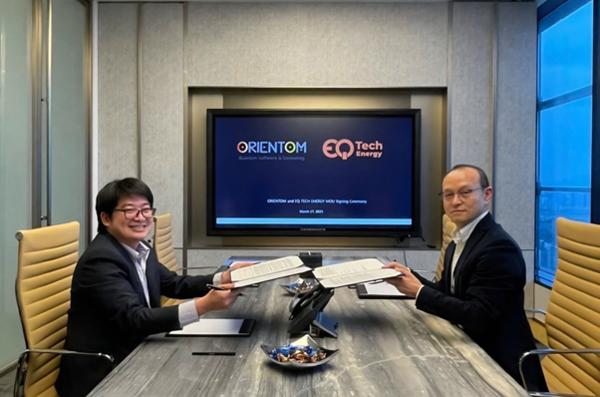 Worawat Meevasana EQ테크 부사장(좌), 방승현 오리엔텀 대표(우) / 오리엔텀
