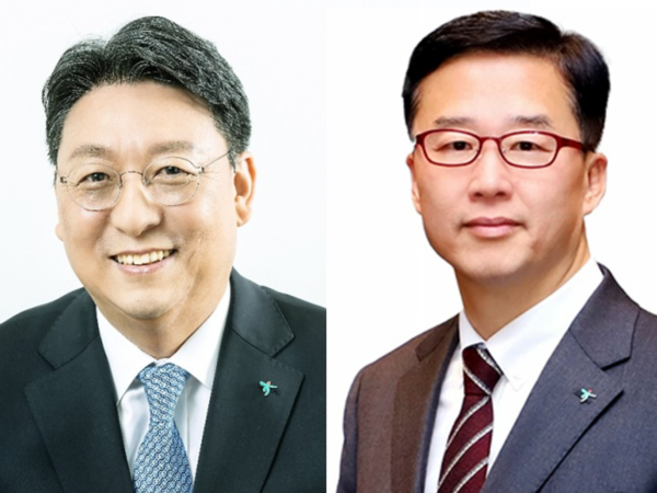 (왼쪽부터) 남궁원 하나생명 대표, 배성완 하나손보 대표 / 각사