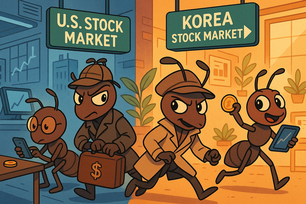 3일 한국예탁결제원 세이브로에 따르면 지난달 국내 투자자들이 미국 주식을 2억3184만달러(약 3154억원) 순매도했다. 5월(-13억1084만달러)에 이어 두 달 연속 ‘팔자’ 행진이다. / 챗GPT로 생성한 이미지