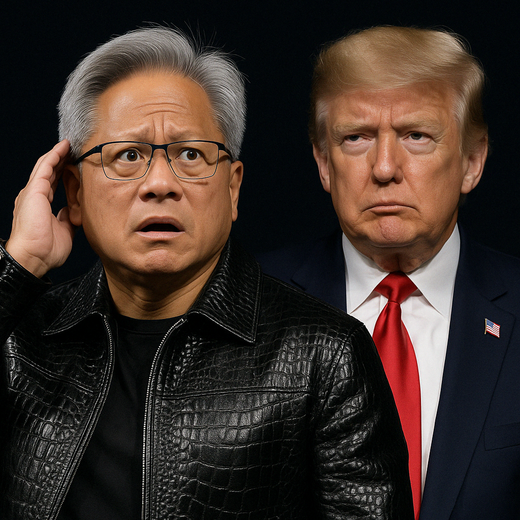 젠슨 황 엔비디아 CEO가 10일(이하 현지시각) 도널드 트럼프 미국 대통령을 백악관에서 만났다고 미국 CNBC가 보도했다. / 챗GPT 생성 이미지