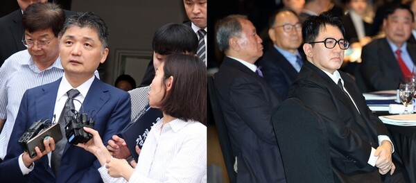 11일 법조계에 따르면 서울남부지법 형사합의15부(재판장 양환승)는 이날 김범수 창업자 등에 대한 자본시장법 위반 사건 공판기일을 열었다. / 뉴스1