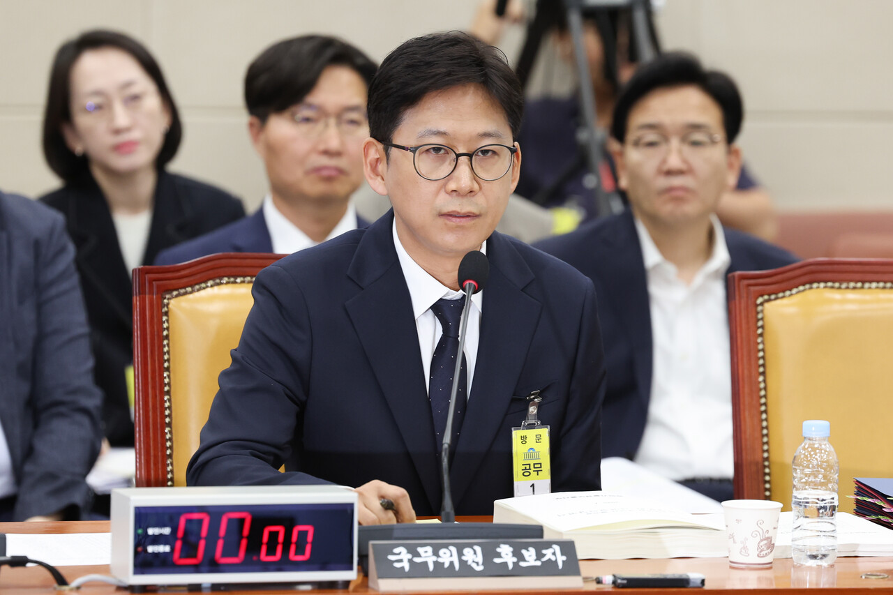 배경훈 과학기술정보통신부 장관 후보자가 14일 오후 서울 여의도 국회 과학기술정보방송통신위원회에서 열린 인사청문회에서 의원 질의에 답하고 있다. 2025.7.14/뉴스1