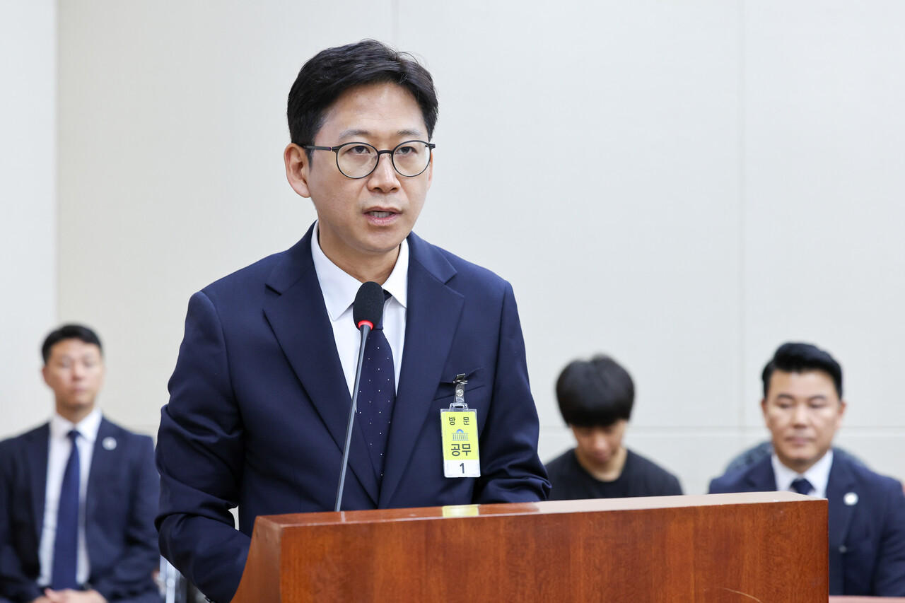 배경훈 과학기술정보통신부 장관 후보자가 인사청문회에서 발언하고 있다. / 뉴스1