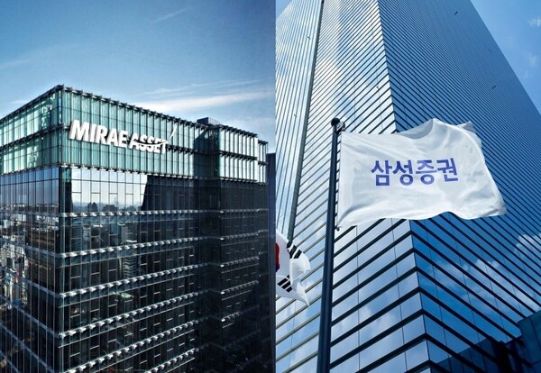 17일 금융감독원 통합연금포털에 따르면 6월 말 증권사의 DC형 및 IRP 퇴직연금 적립금은 지난해 말 대비 16.6% 늘어나며 같은 기간 은행 7.7%, 보험사 4.6% 증가 폭을 크게 웃돌았다. / 미래에셋증권, 삼성증권 제공 