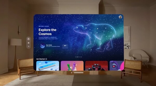 애플 비전OS가 적용된 애플TV. / 블룸버그