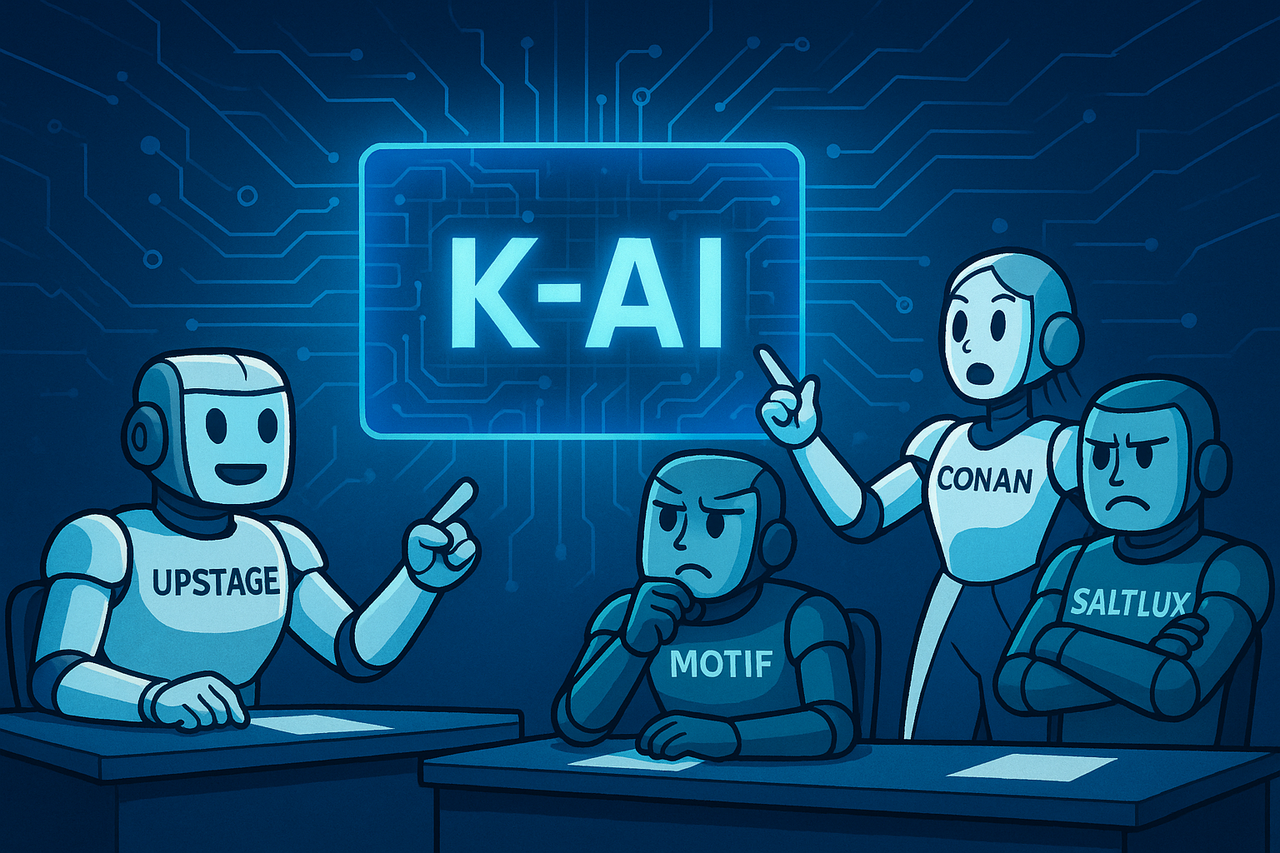 한국형 인공지능(AI)을 책임질 ‘독자 AI 파운데이션 모델’ 사업자 선발전이 진행되는 가운데, 자체 거대언어모델(LLM)을 보유한 벤처·스타트업의 약진이 눈길을 끌고 있다. / DALL·E