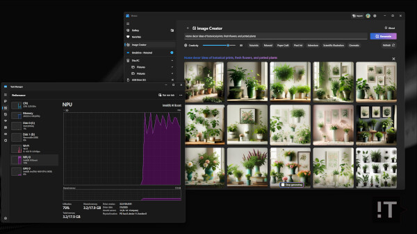 ‘코파일럿+PC’의 기능 중 ‘이미지 크리에이터’ 실행 장면 / 권용만 기자
