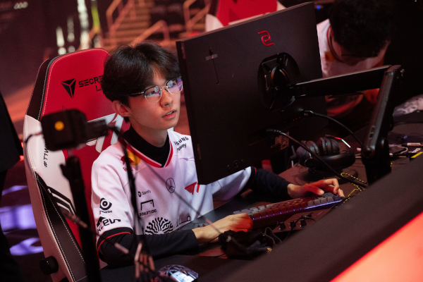 벤큐 조위 XL2566X+가 공식 모니터로 사용된 VCT 퍼시픽 2025 SKT T1 홈그라운드 경기 중 현장 / 벤큐